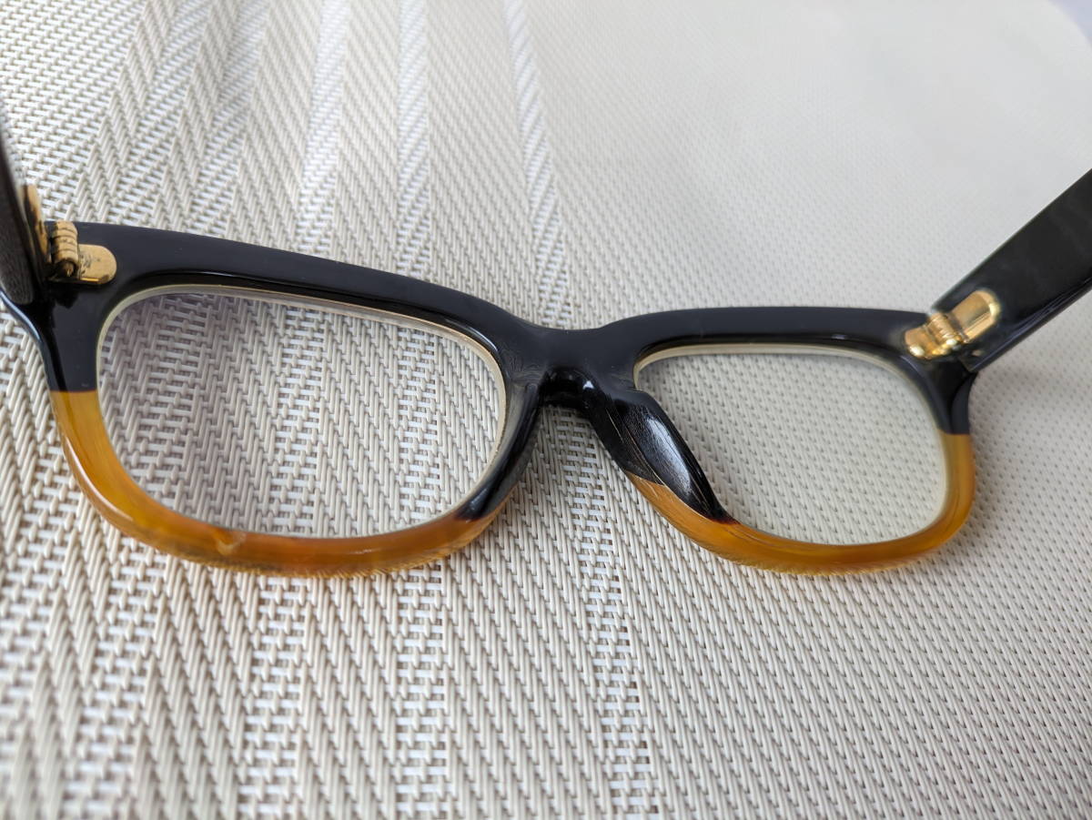 【1386A】眼鏡　べっこう　k18刻印有り　べっ甲　アンティーク_5