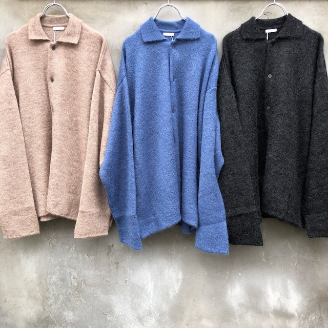 23aw [Blanc YM] (ブランワイエム) BL-23A-KMKS Kid Mohair Knit Shirt  