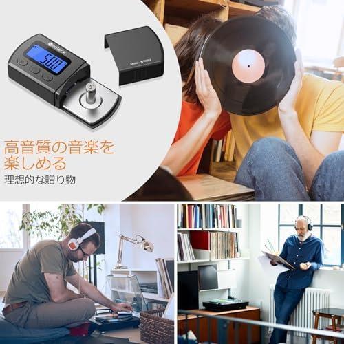★黒★ 針圧計 レコードプレーヤー用 デジタル LP スタイラスフォースメーター レコード 0.01ｇ 高精度 収納ケース付き_3