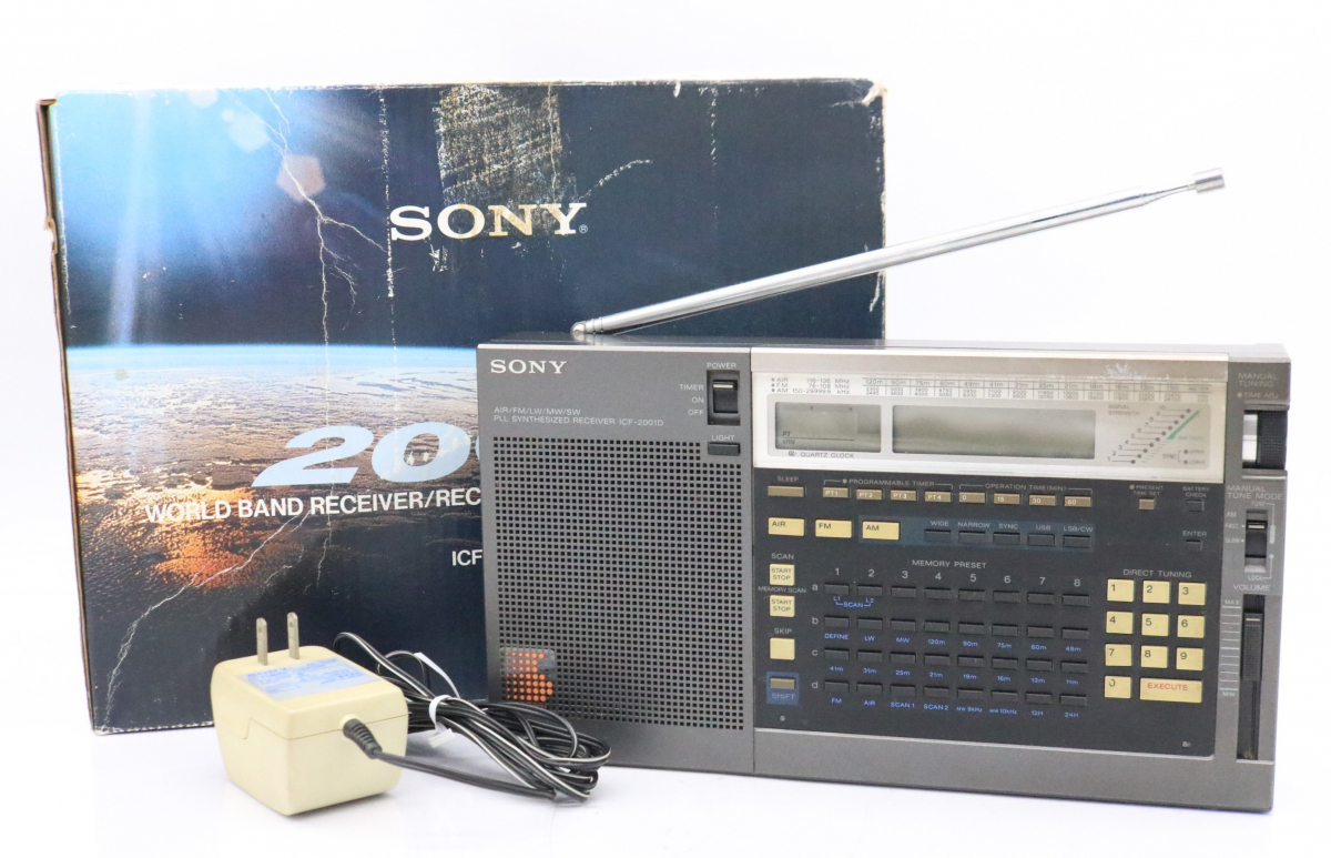 ト滝】☆通電品☆ SONY ICF-2001D AIR/FM/LW/MW/SW PLL シンセサイザー