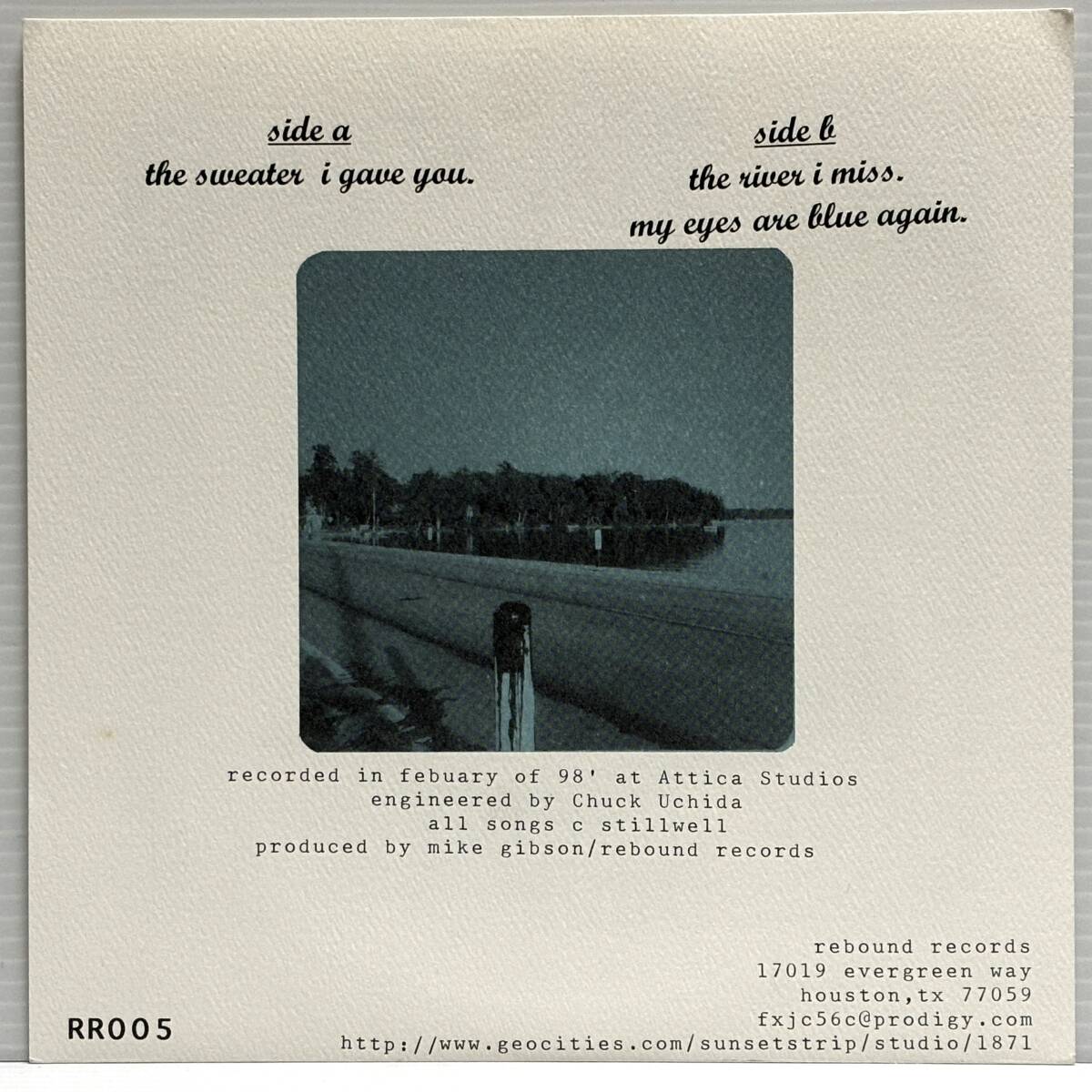 Stillwell / My Eyes Are Blue Again (7 inch) ■Used■ Emo エモいレコード_2