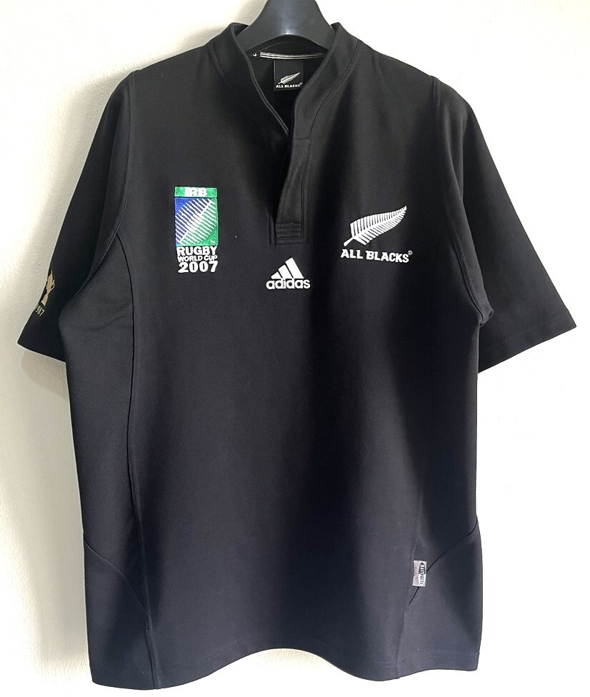 2007年 W杯 ニュージーランド オールブラックスユニフォーム アディダス オールブラックス 2007年ジャージ M ラグビー