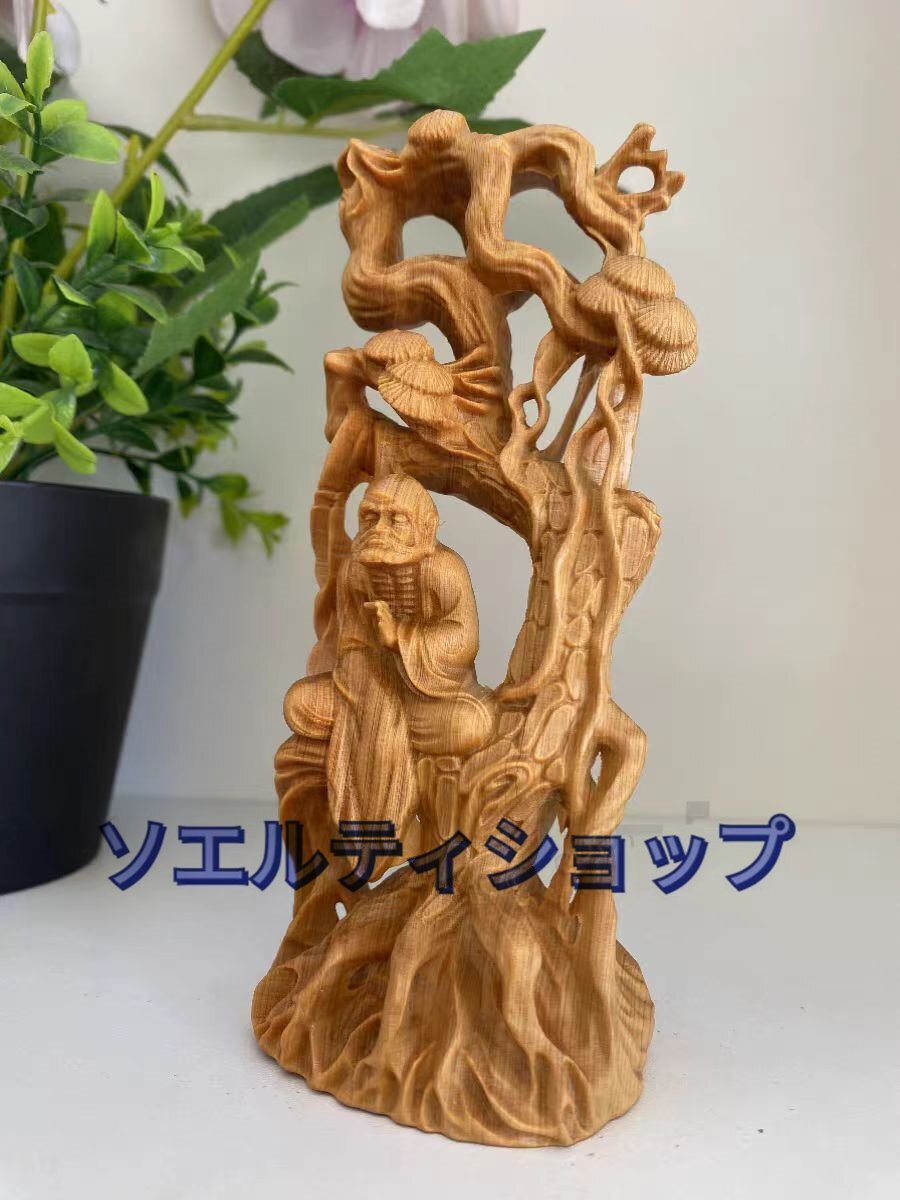 高級天然ツゲ木彫り達磨像 : [華能] 達磨大師立像 新品 神像 新品 達磨大師