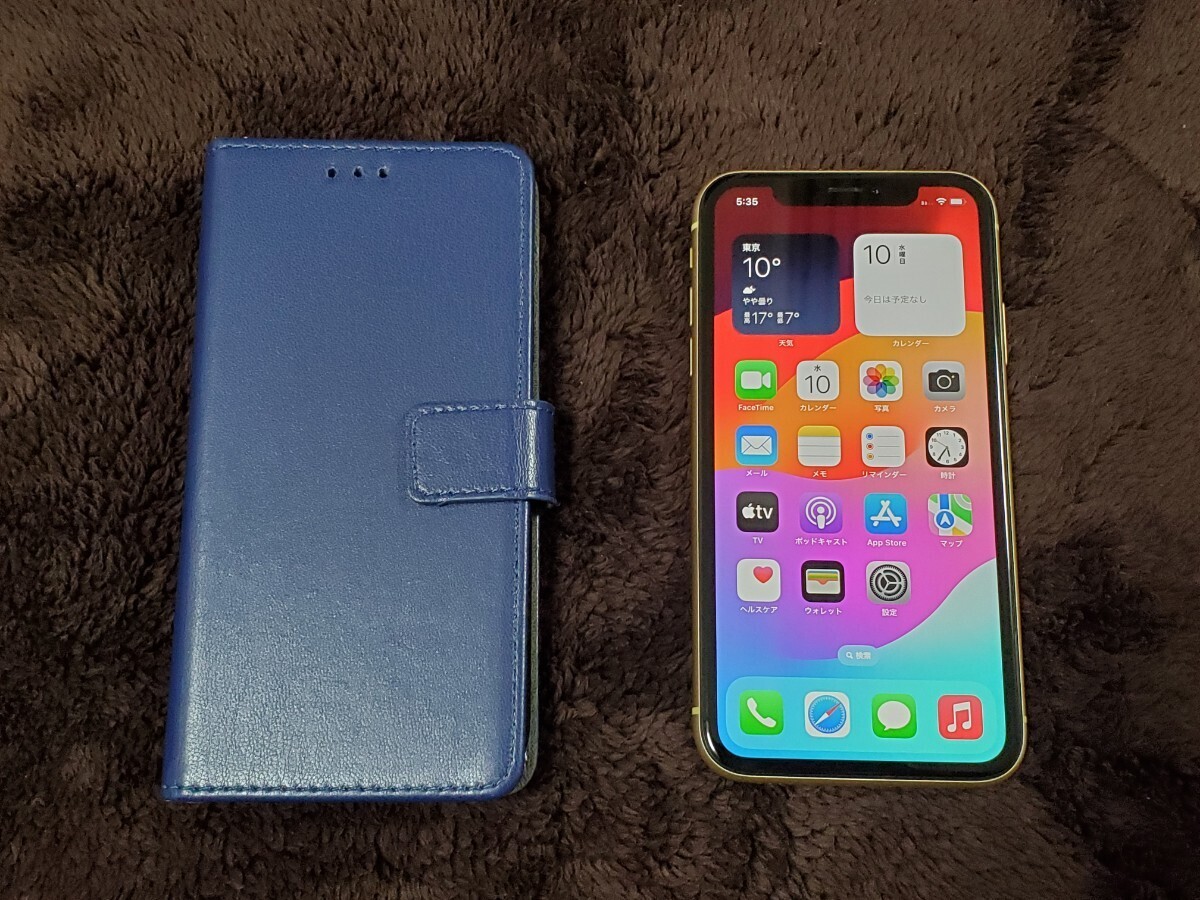 バッテリー93％★美品★送料込★ドコモ iPhone XR 64GB イエロー★SIMフリー★ケースおまけ_1