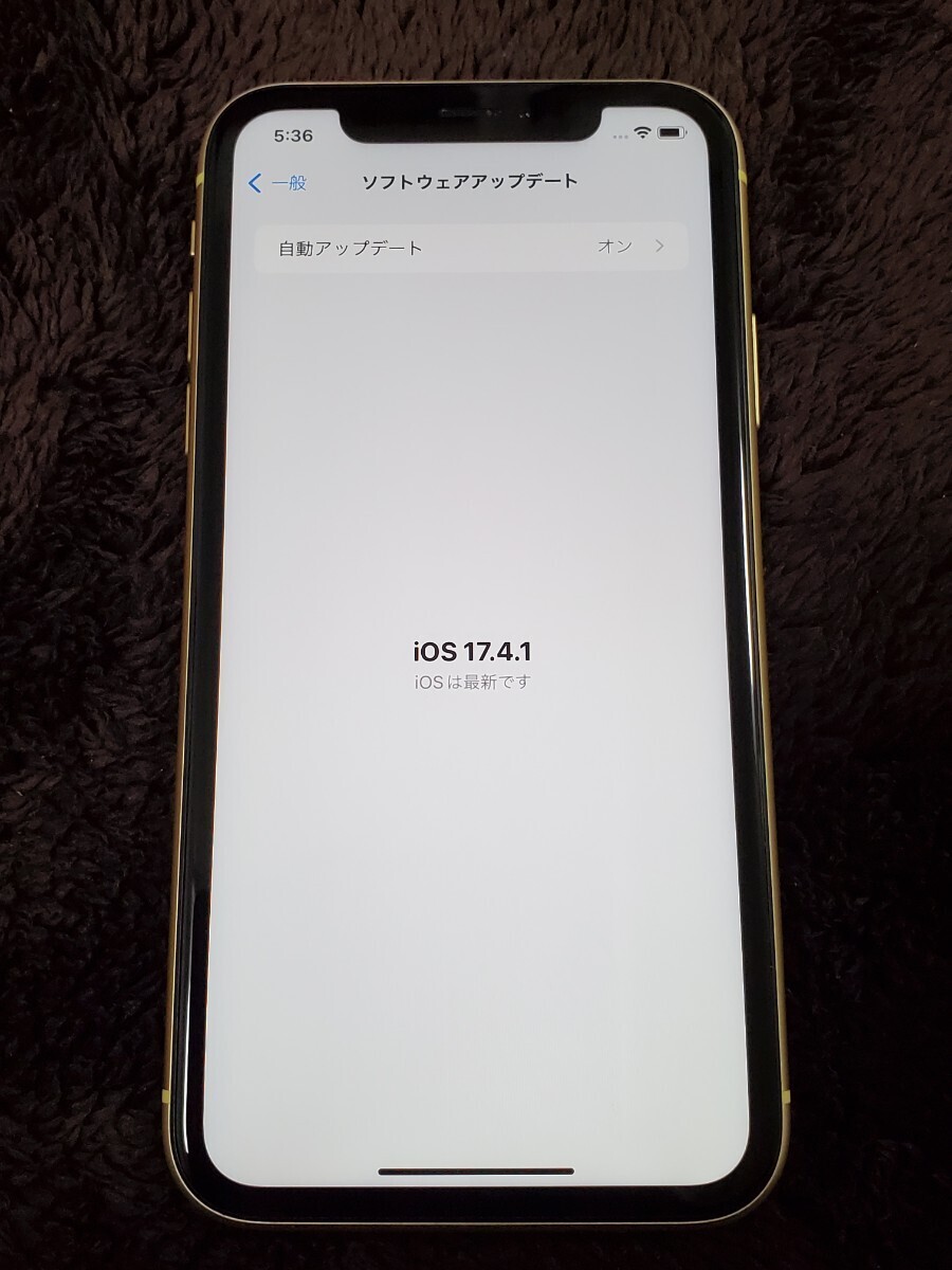 バッテリー93％★美品★送料込★ドコモ iPhone XR 64GB イエロー★SIMフリー★ケースおまけ_3