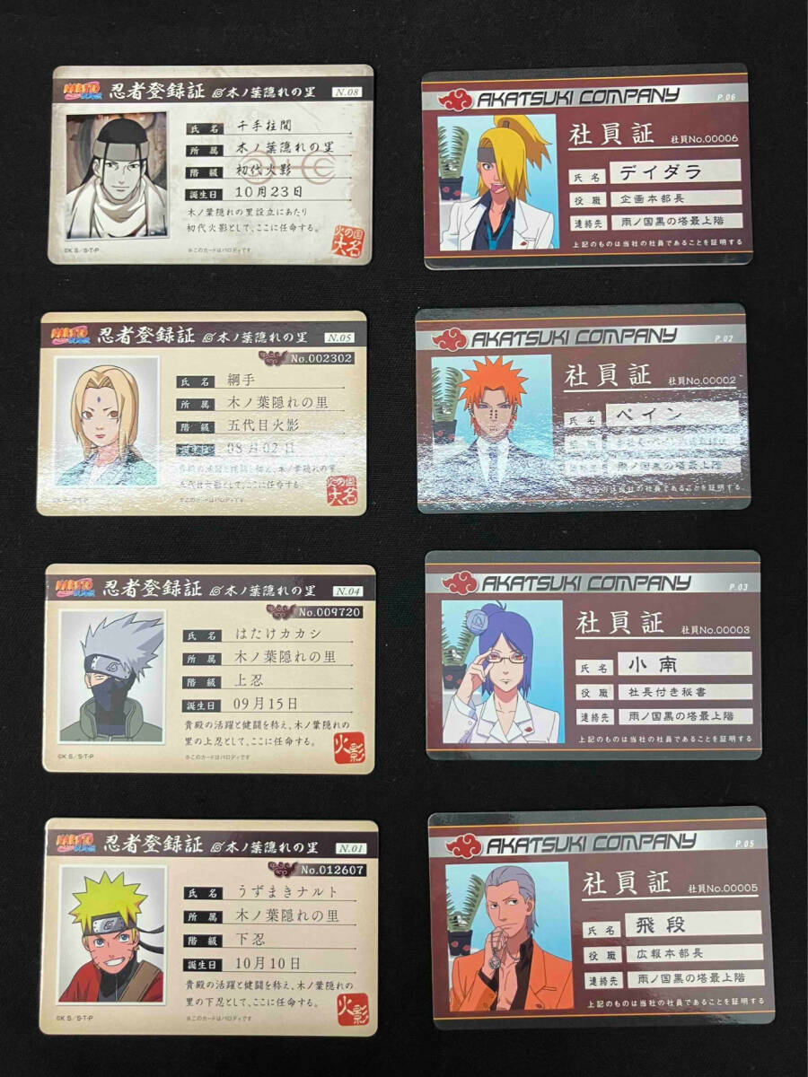 ジャンク 1円〜 NARUTO ナルト疾風伝 バラエティカード 忍者登録証 