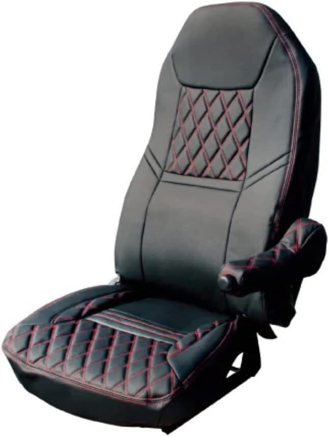 ふそう　スーパーグレート(H19.4〜H29.4頃) 専用シートカバー　黒/赤コンビ　595338　未使用　ジェットイノウエ_1