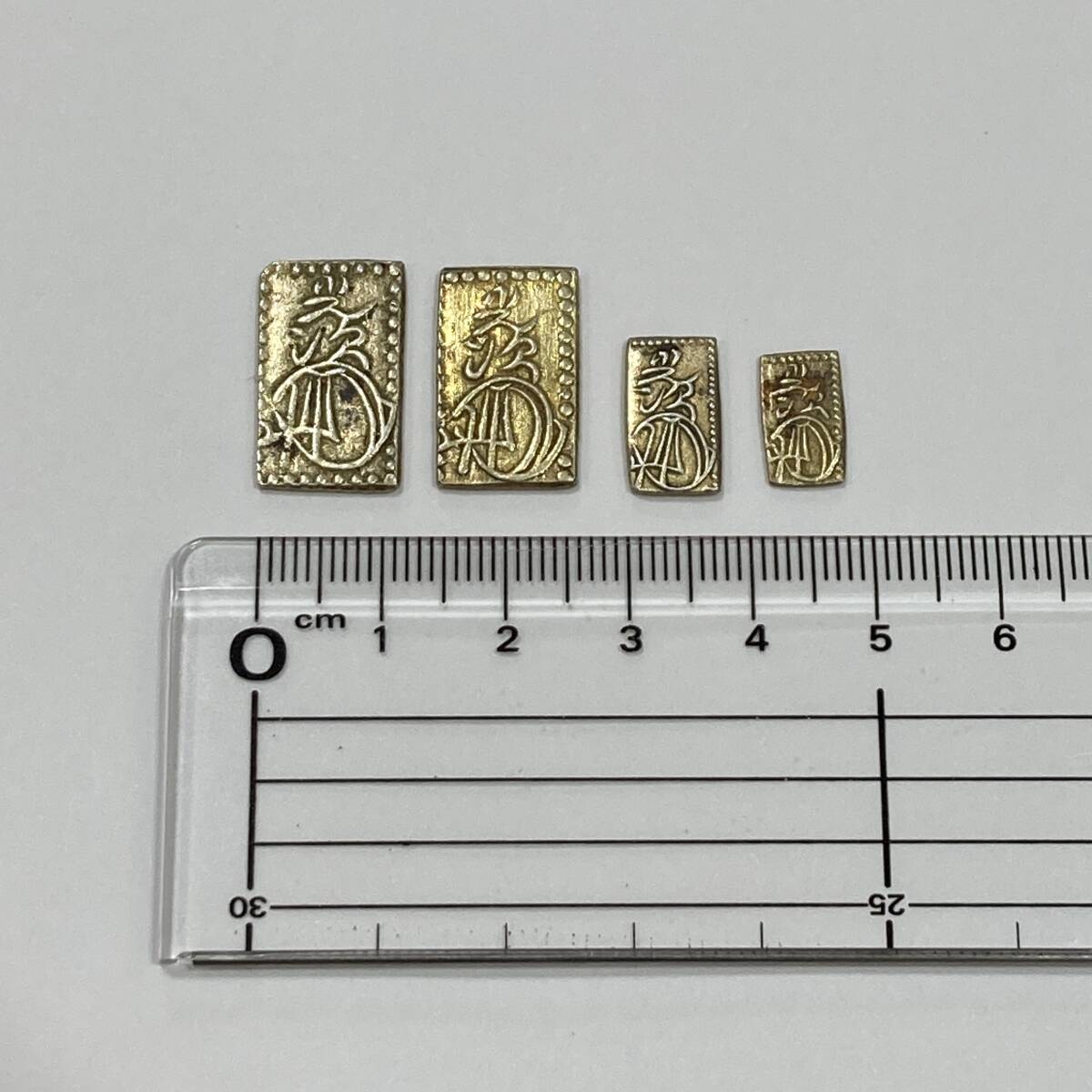 2479 二朱金 4点 ☆総重量約8.4g 日本古銭 貿易銀 金貨 銀貨 二分金