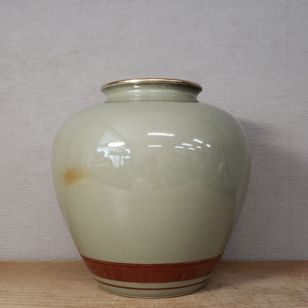 九谷焼 花瓶 花器 花鳥図 金彩 雉 牡丹 壺 花生け 飾壺 工芸品 置物