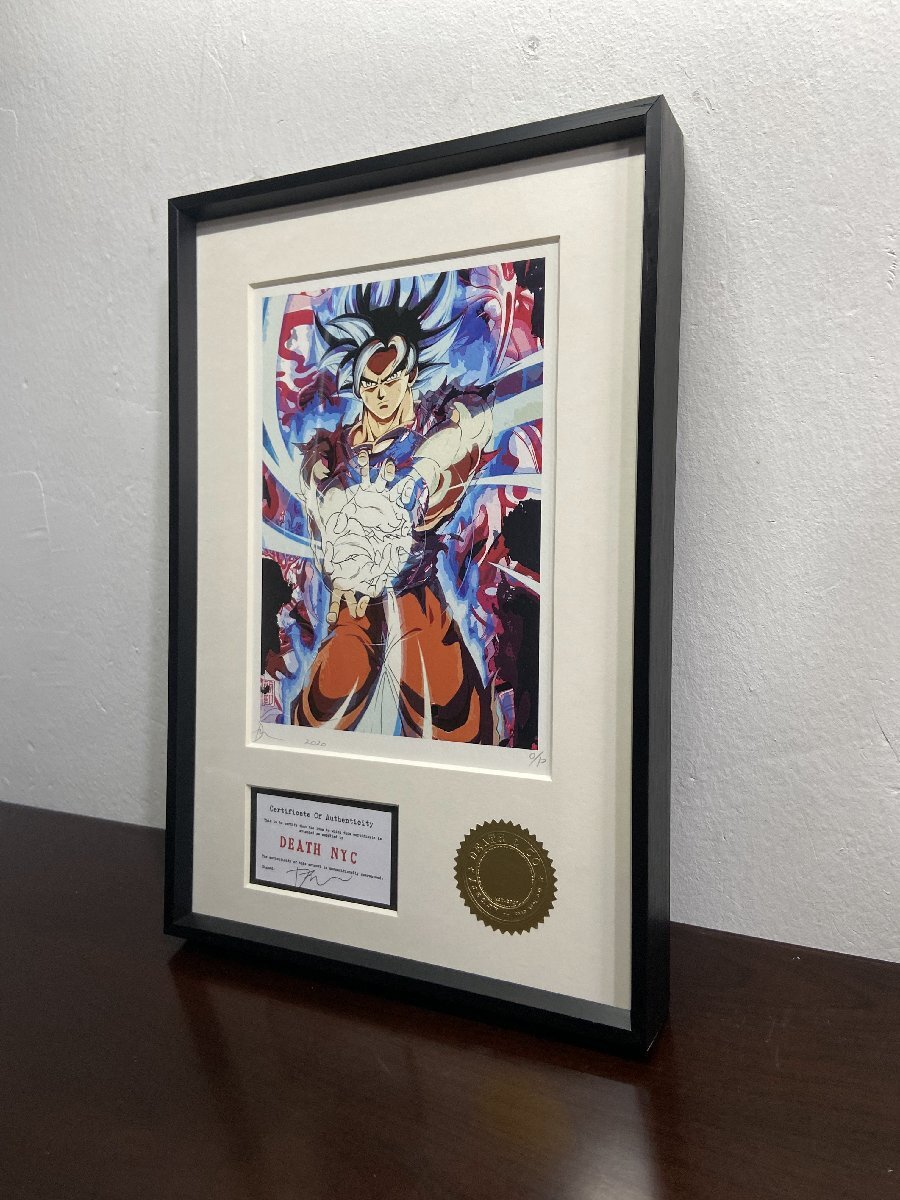 ドラゴンボール アートポスター 特大サイズ 悟空 他 DEATH NYC 同梱割 DEATH NYC 額付き 世界限定100枚 アートポスター ドラゴンボール