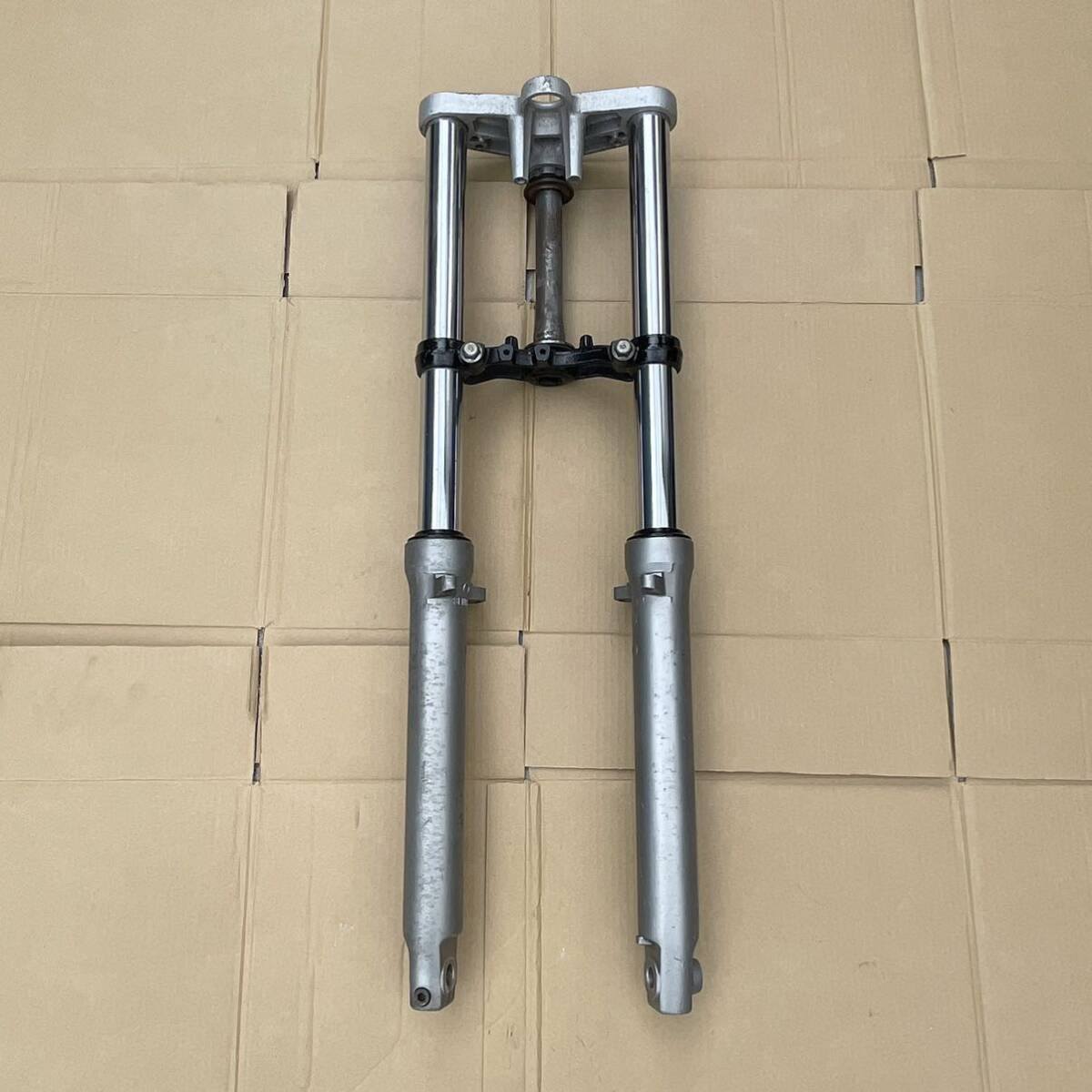 YAMAHA ヤマハ FZR250R 3LN 純正フロントフォーク トップブリッジ・ステム付き RZ250Rダブルディスク化 検）RZ350R RZ 29K 31K RD250 RD350_1