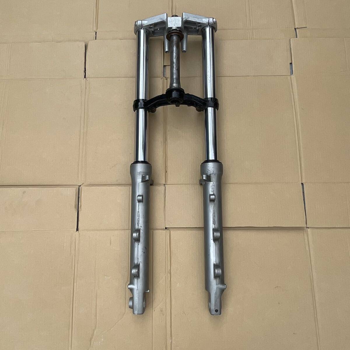 YAMAHA ヤマハ FZR250R 3LN 純正フロントフォーク トップブリッジ・ステム付き RZ250Rダブルディスク化 検）RZ350R RZ 29K 31K RD250 RD350_6