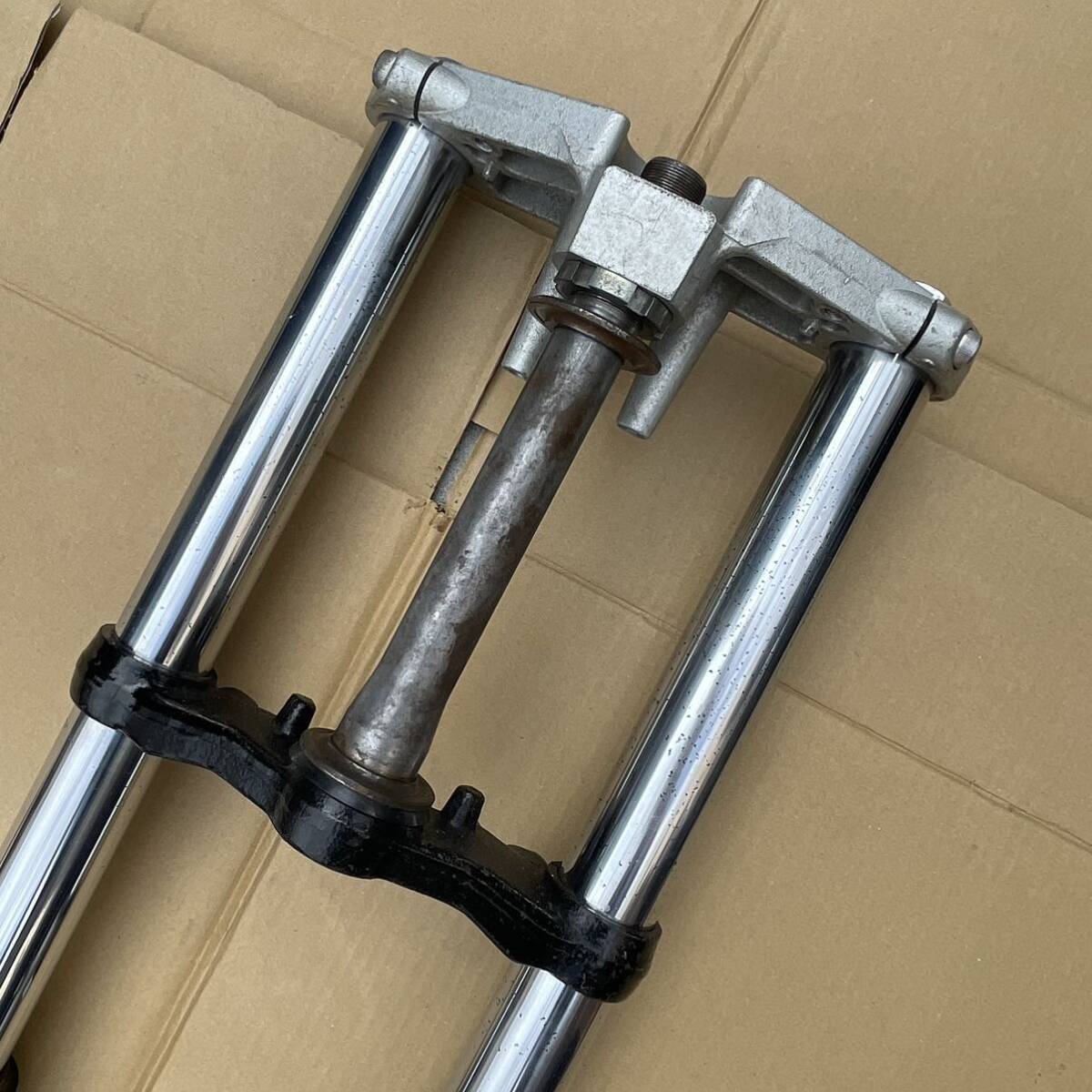 YAMAHA ヤマハ FZR250R 3LN 純正フロントフォーク トップブリッジ・ステム付き RZ250Rダブルディスク化 検）RZ350R RZ 29K 31K RD250 RD350_7