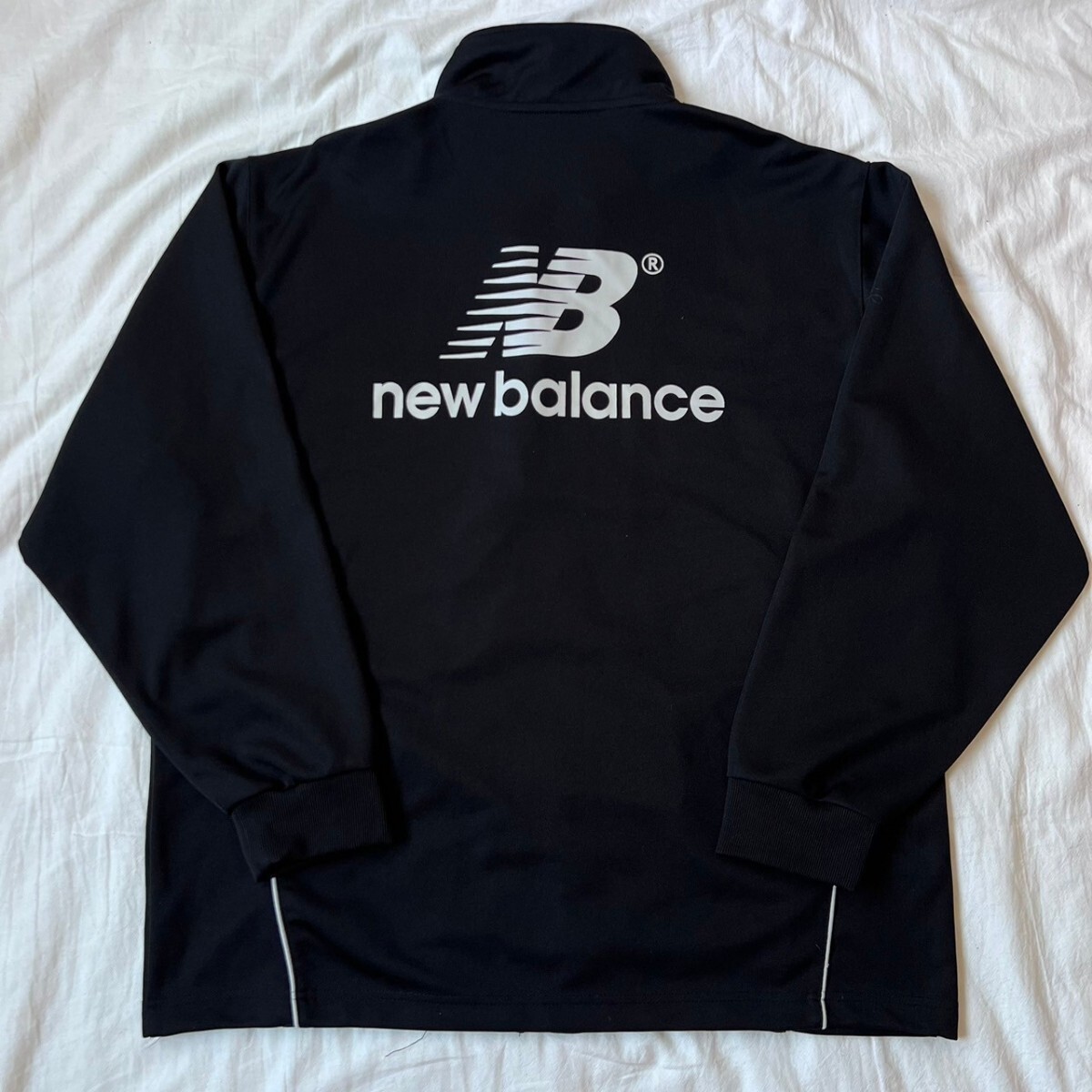 【大人気】NB new balance ニューバランス ジャージ トラックジャケット 胸ロゴ 刺繍 ブラック 3L 希少_6