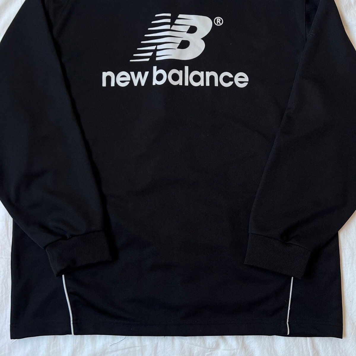 【大人気】NB new balance ニューバランス ジャージ トラックジャケット 胸ロゴ 刺繍 ブラック 3L 希少_8