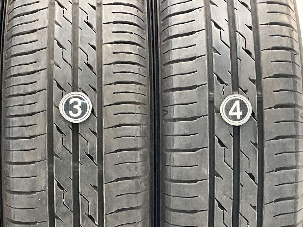中古タイヤ 4本セット 155/65R14 75S イエローハット ECOFINE 夏 