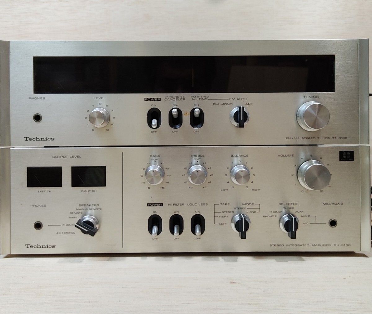 通電とAM受信のみ確認済】『Technics SU-3100 / ST-3100 2台セット