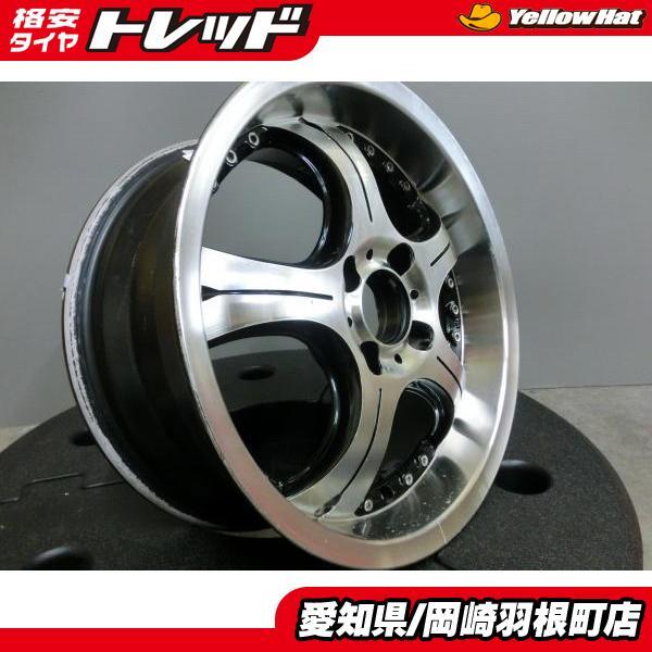 深リムデザイン 中古 ホイール 4本セット 社外 15インチ 6.5J +38