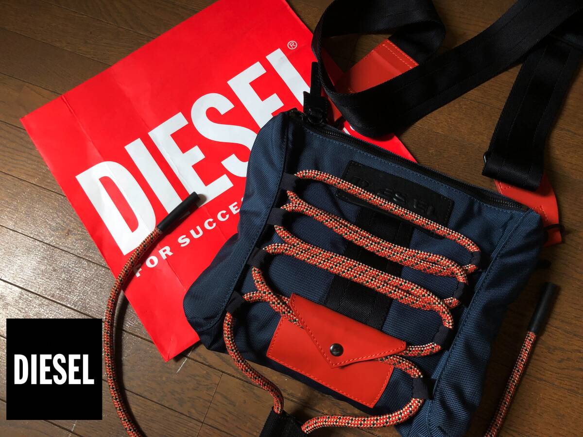 ○美品！DIESEL ディーゼル ナイロン ワイヤー 3way ショルダーバッグ 