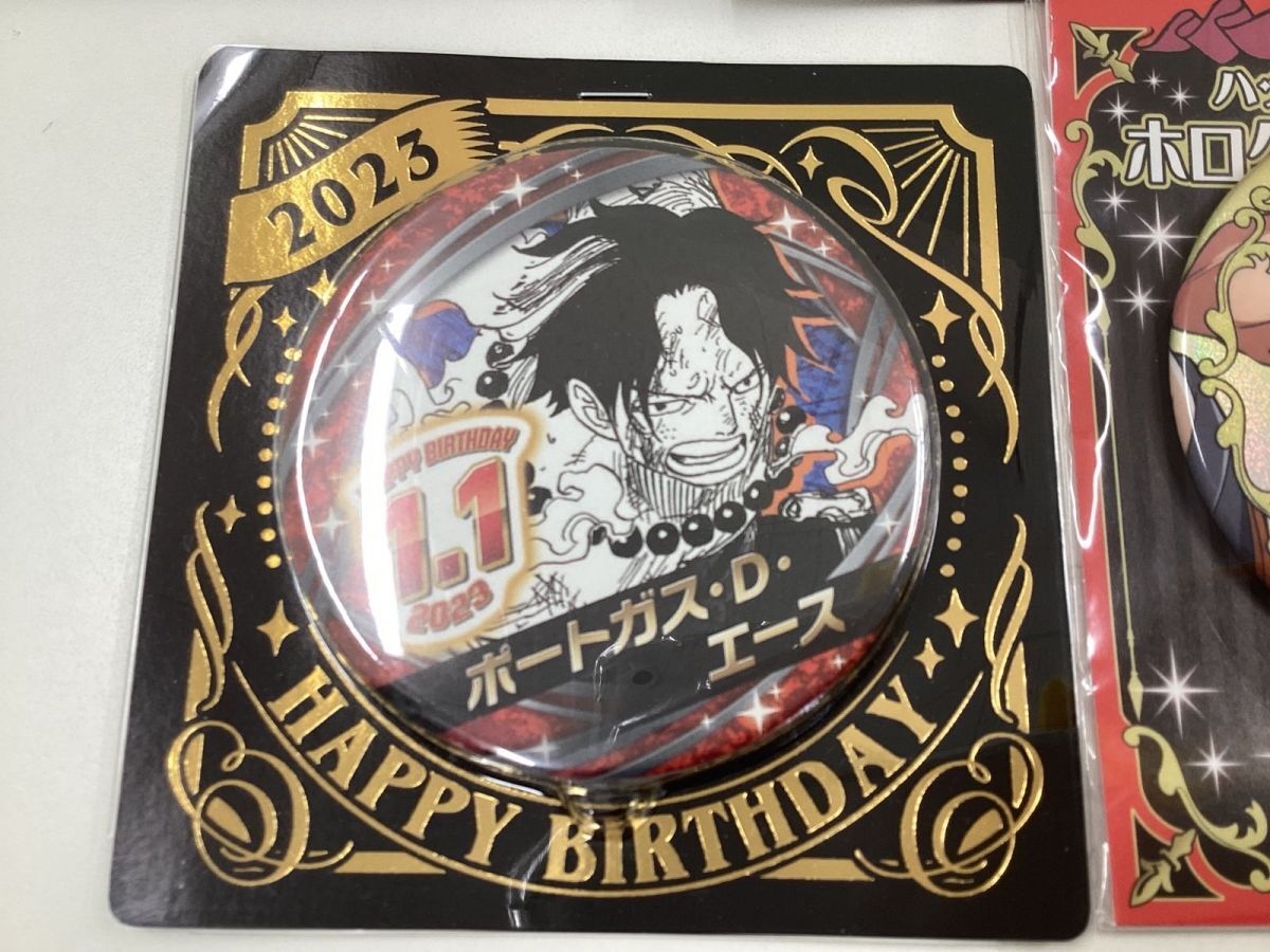 未開封】 ワンピース ONE PIECE グッズ バースデイ缶バッジ ホログラム