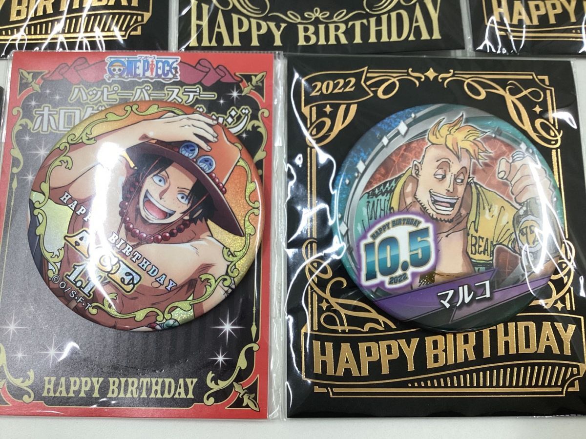 未開封】 ワンピース ONE PIECE グッズ バースデイ缶バッジ ホログラム