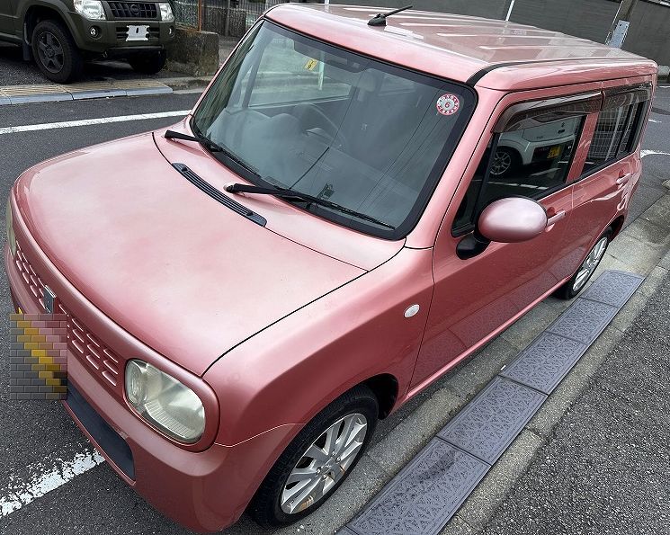 車検満タンで乗り出し アルトラパン 7万㎞ ピンクM スマートキー 社外 