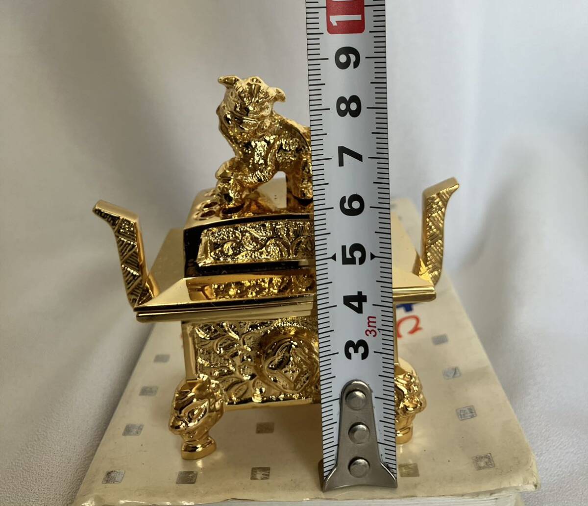 新品 香炉 金香炉 上彫香炉35 本金メッキ 真宗大谷派 仏具 仏壇 お寺