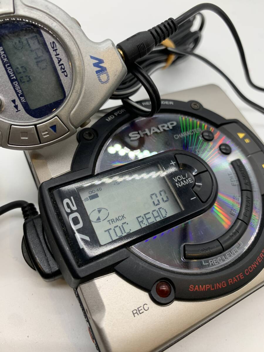 SHARP MD PORTABLE RECORDER シャープ MDポータブルレコーダー MD-MS702-H #230828-662_4