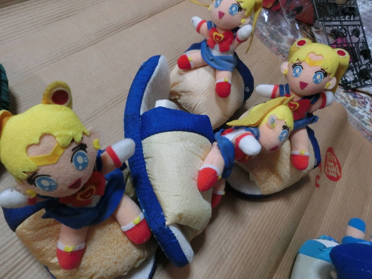 1円～】美少女戦士セーラームーンS ぬいぐるみ付スリッパ 6種7点セット