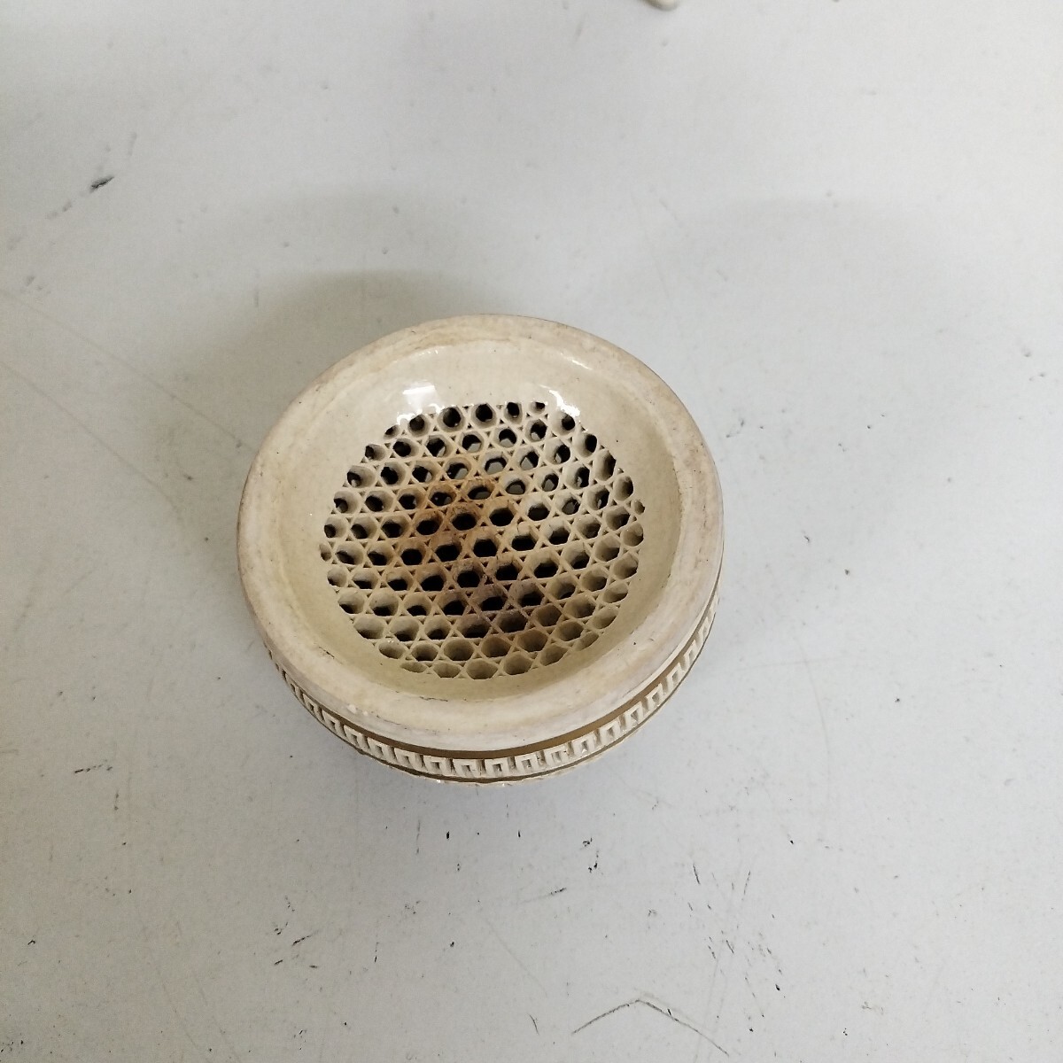 薩摩焼 薩摩 原良窯 茶道具 香炉 光石作 在銘 坂下光石作 薩摩焼 象耳