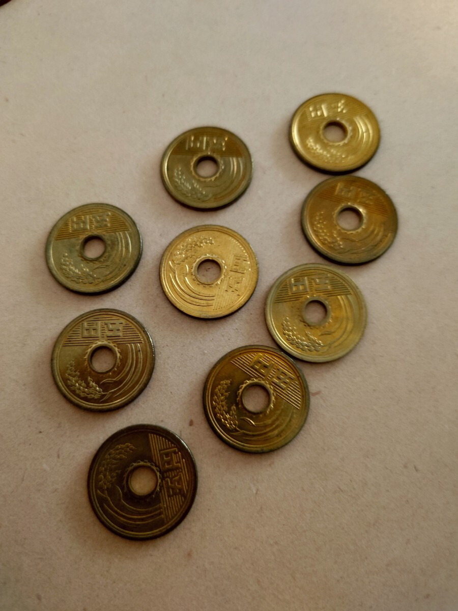 硬貨　昭和64年　500円　10円　5円　1円_5