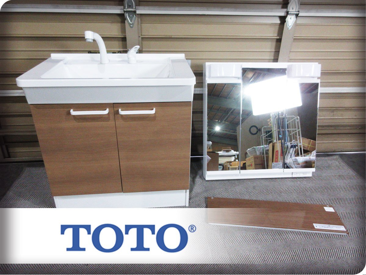□展示品□未使用品□TOTO□KCシリーズ□W75□ドレッサー/三面鏡 