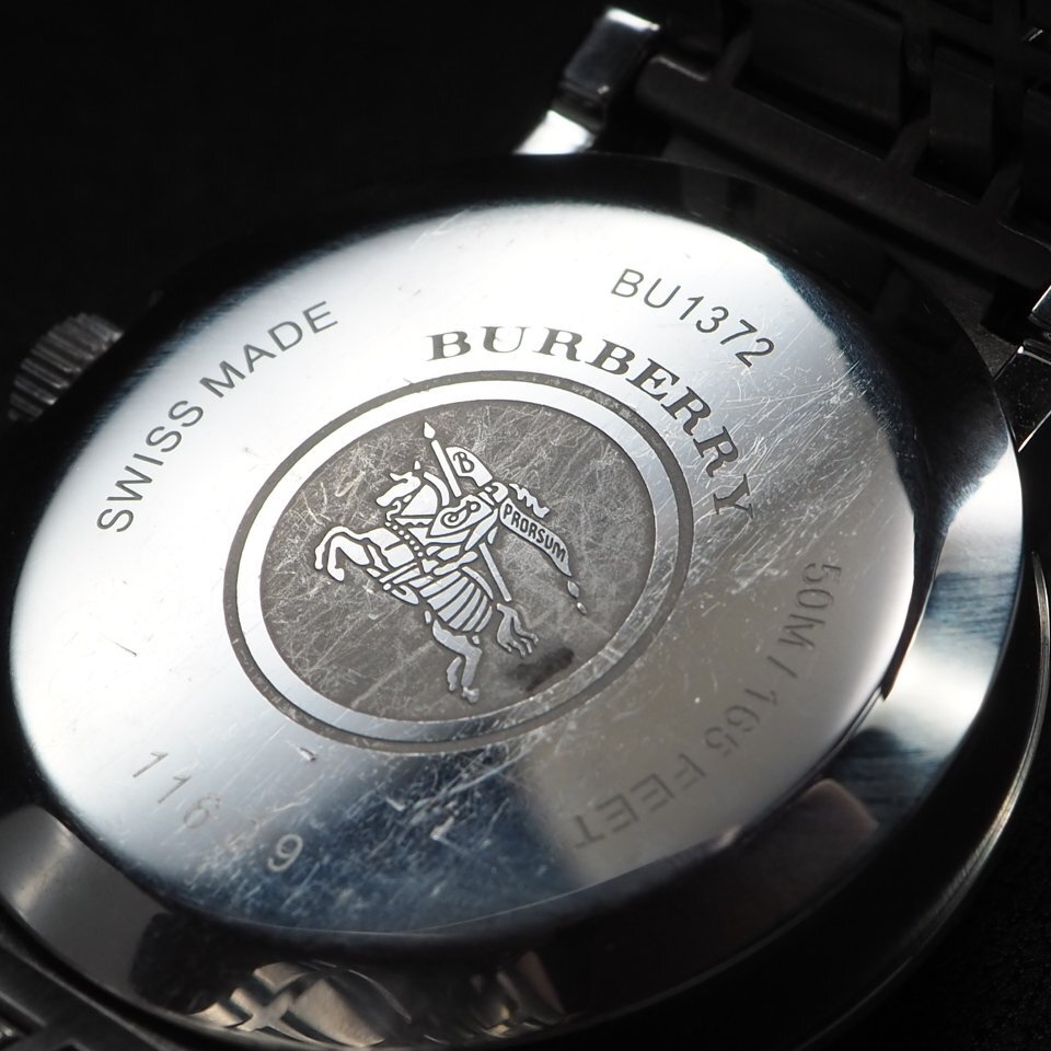 BURBERRY バーバリー シティー BU1372 SS QZ シルバー系文字盤 デイト