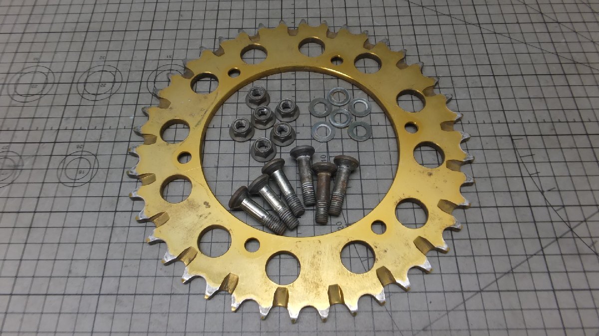 QC TS200R SH12A リアスプロケット ドリブン 社外 アルミ AFAM 15203-42 検 ハスラー Hustler TS125R 2st 2サイクル_2