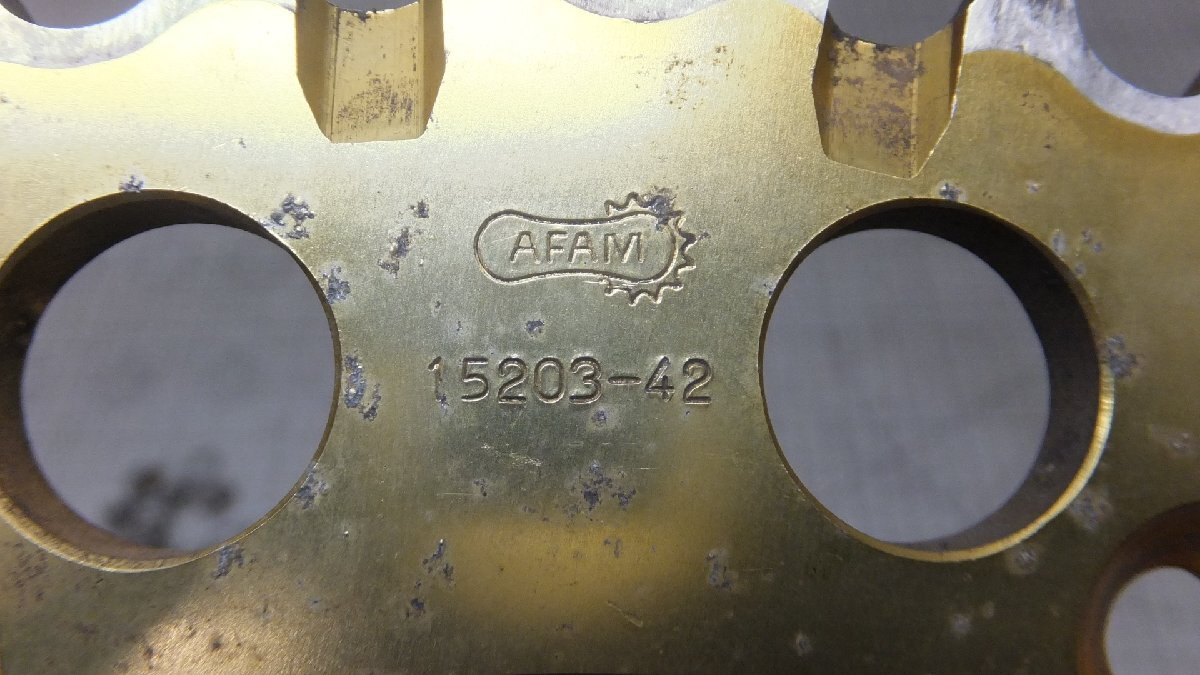 QC TS200R SH12A リアスプロケット ドリブン 社外 アルミ AFAM 15203-42 検 ハスラー Hustler TS125R 2st 2サイクル_5