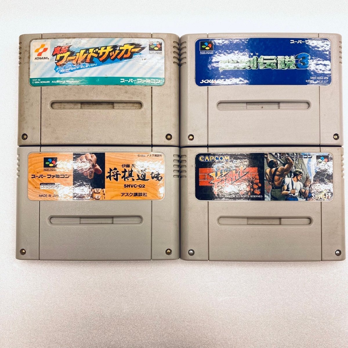 TJ1821】【1円～】 スーパーファミコン カセット おまとめ 22本 通電