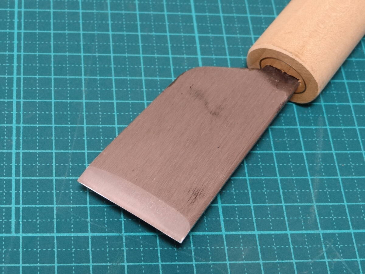 信義　革包丁　青紙スーパー　安来鋼　加賀谷刃物製作所　火造り 職人用 手縫い　革 ハンドメイド　レザークラフト_3