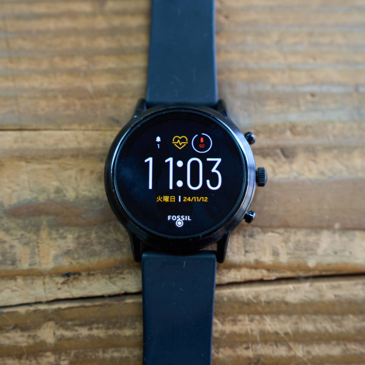 HR Fossil FTW4025 THE CARLYLE Carlyle スマートウォッチ ブラック 