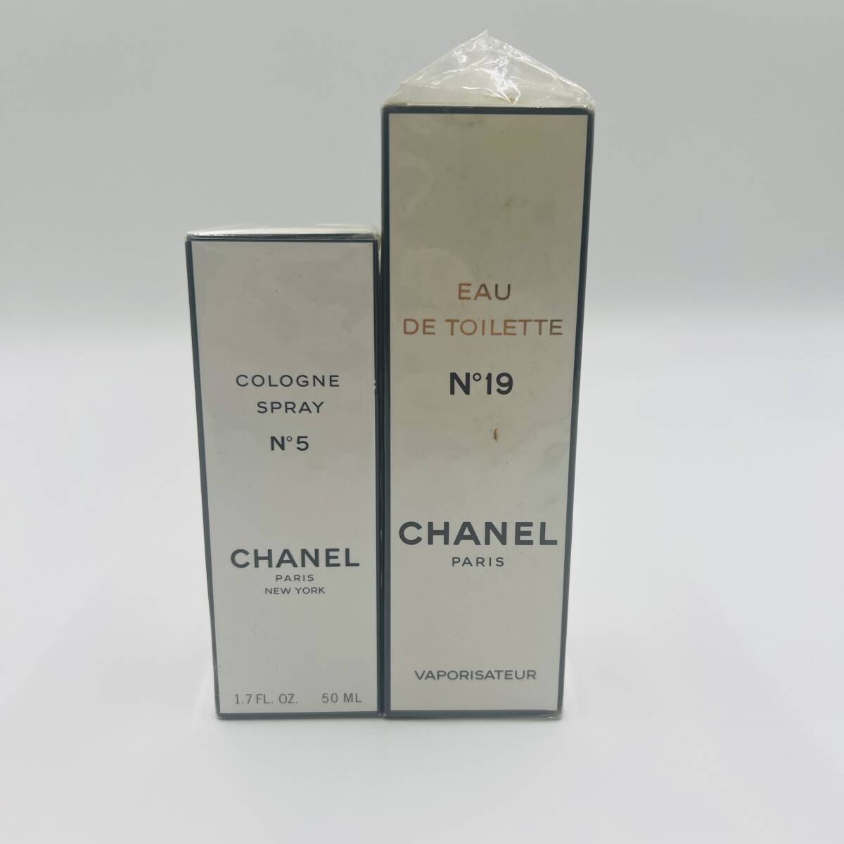 【224】CHANEL シャネル 香水 ２個 No5 No19 COLOGNE SPRAY 50ml EAU DE TOILETTE VAPORISATEUR ヴァポリザター 100ml 未使用品_1