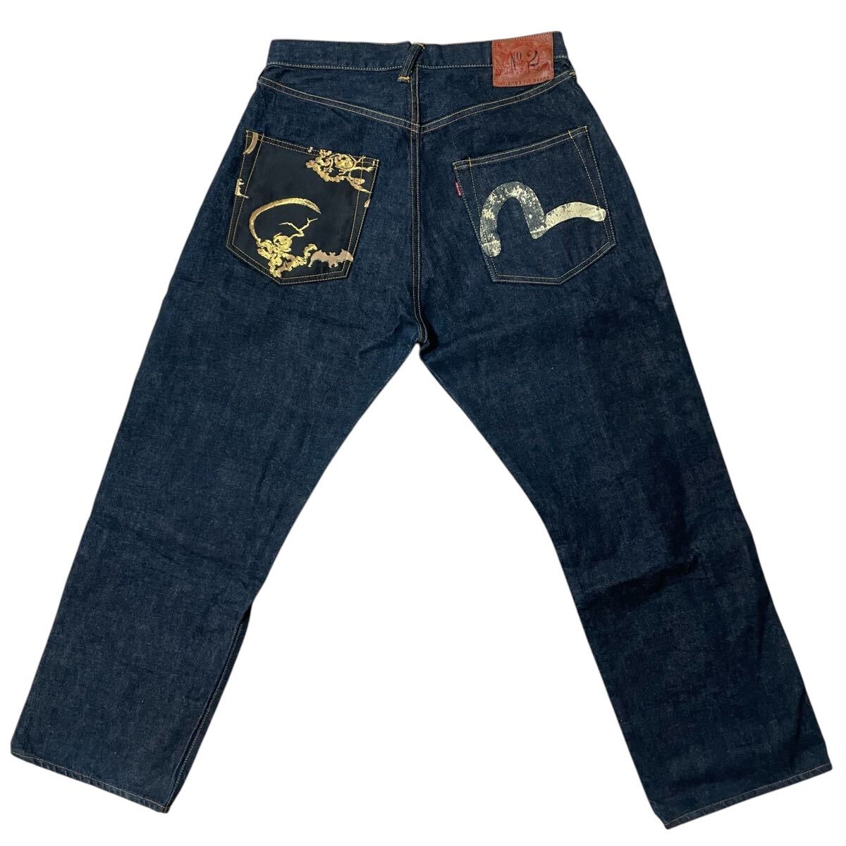 漢の縁起物 激レア 金和柄 No2 エヴィス EVISU 2001 虎耳 W34 