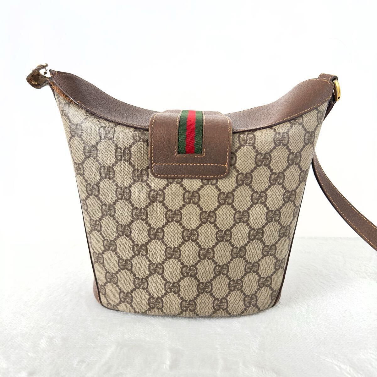 1円〜☆GUCCI グッチ ショルダーバッグ マーモント ggシマ シェリー 