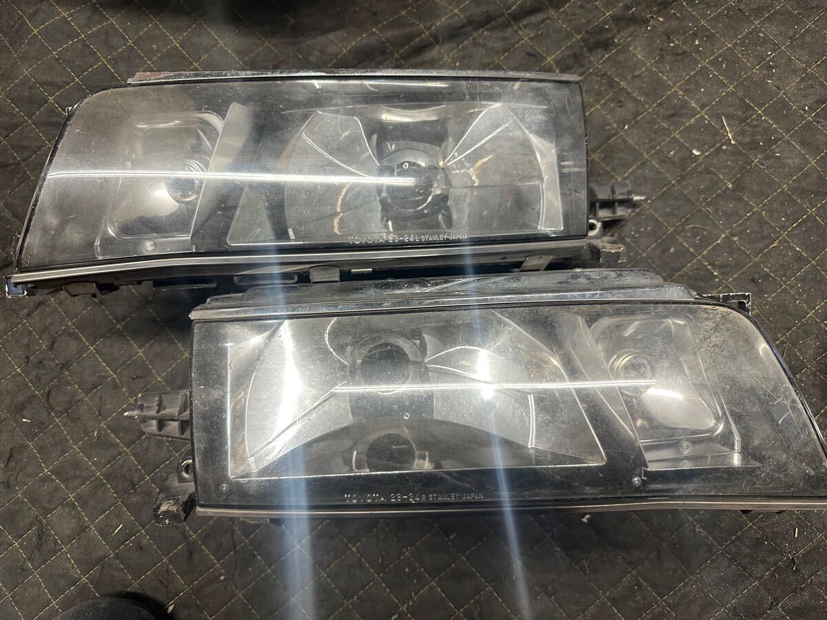 トヨタ 純正 jzx81 gx80 チェイサー ヘッドライト 左右 セット クリア