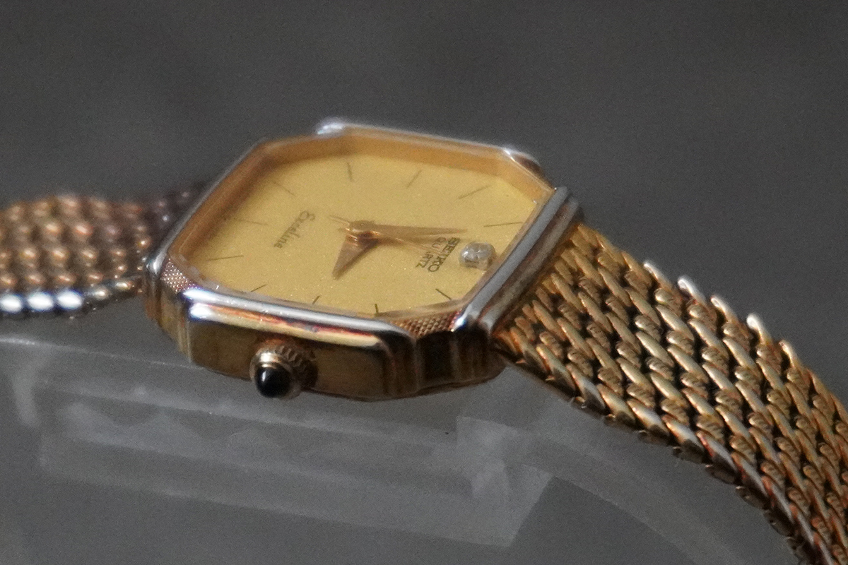 電池交換済 稼働品 セイコー エクセリーヌ SEIKO Exceline 1P ダイヤ 