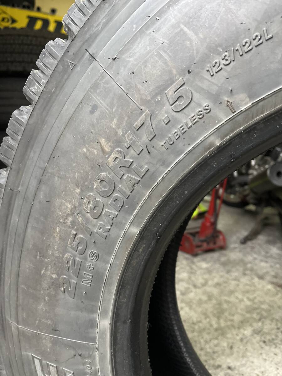 ブリヂストン W910 225/80R17.5 123/122L バリ溝スタッドレス 残10mm 2018年 1本のみ レンジャー ファイター UD フォワード_3