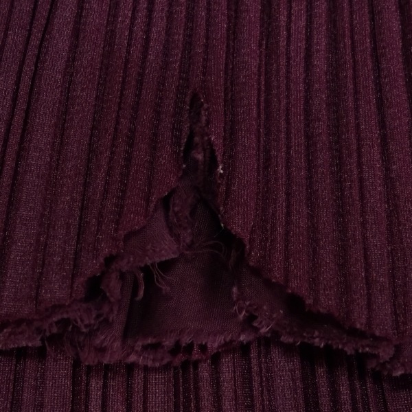 プリーツプリーズ PLEATS PLEASE 半袖カットソー サイズ3 L - ボルドー 