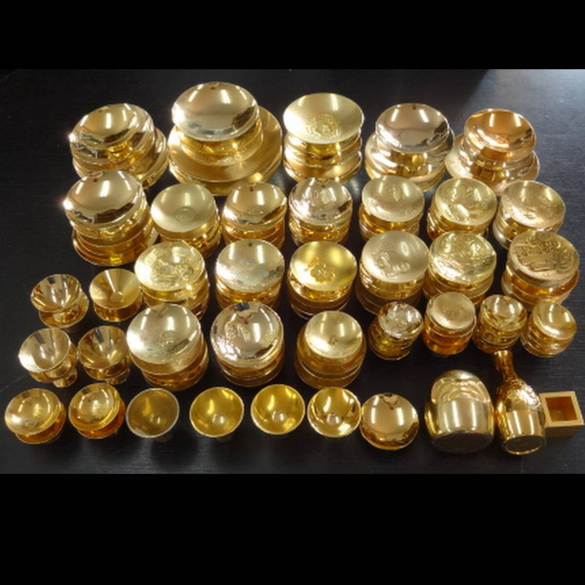 まとめ 約12kg 金杯 k24 GP GF 金 メッキ 盃 ダルマ 徳利 24k 1203g