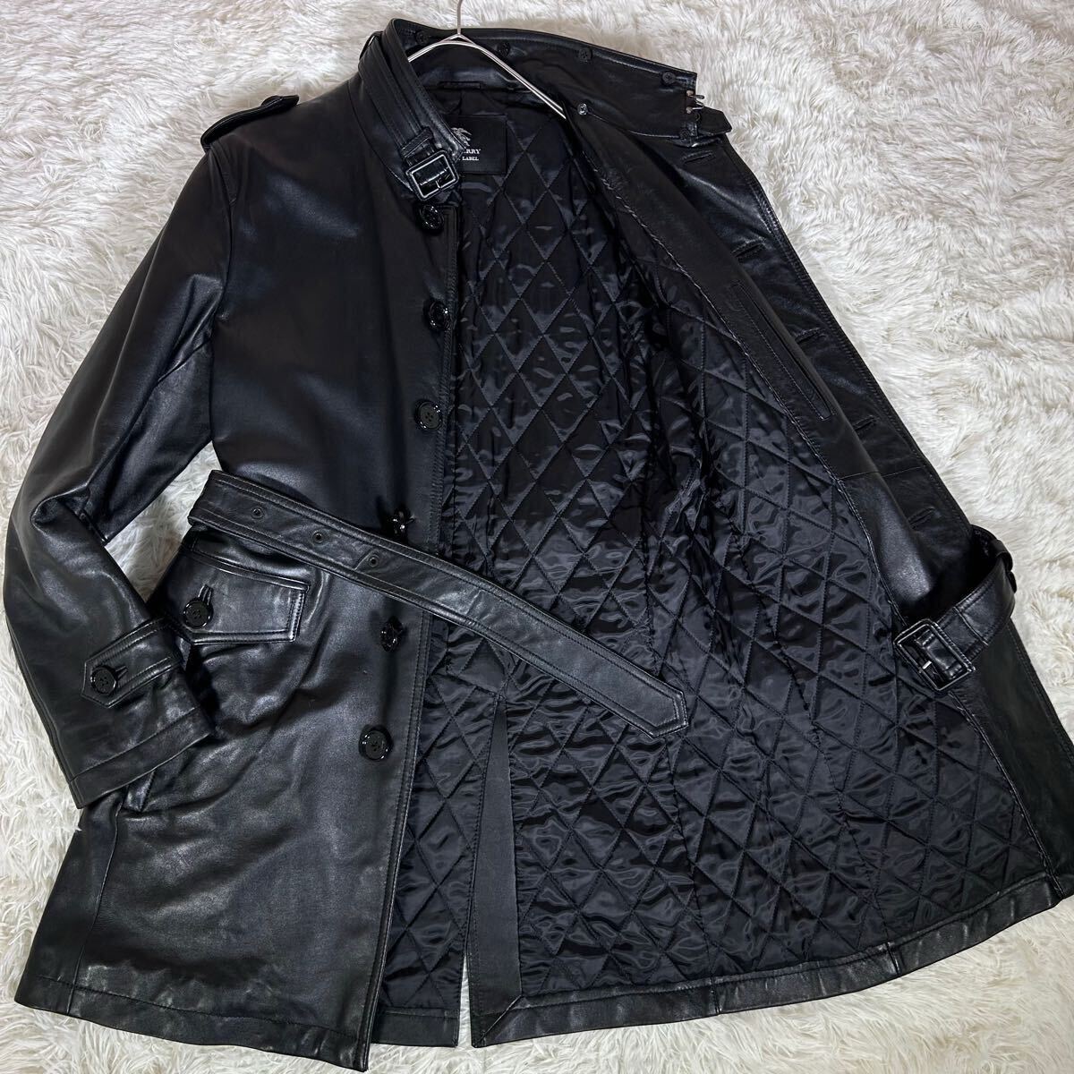美品】BURBERRY BLACK LABEL バーバリーブラックレーベル レザー 