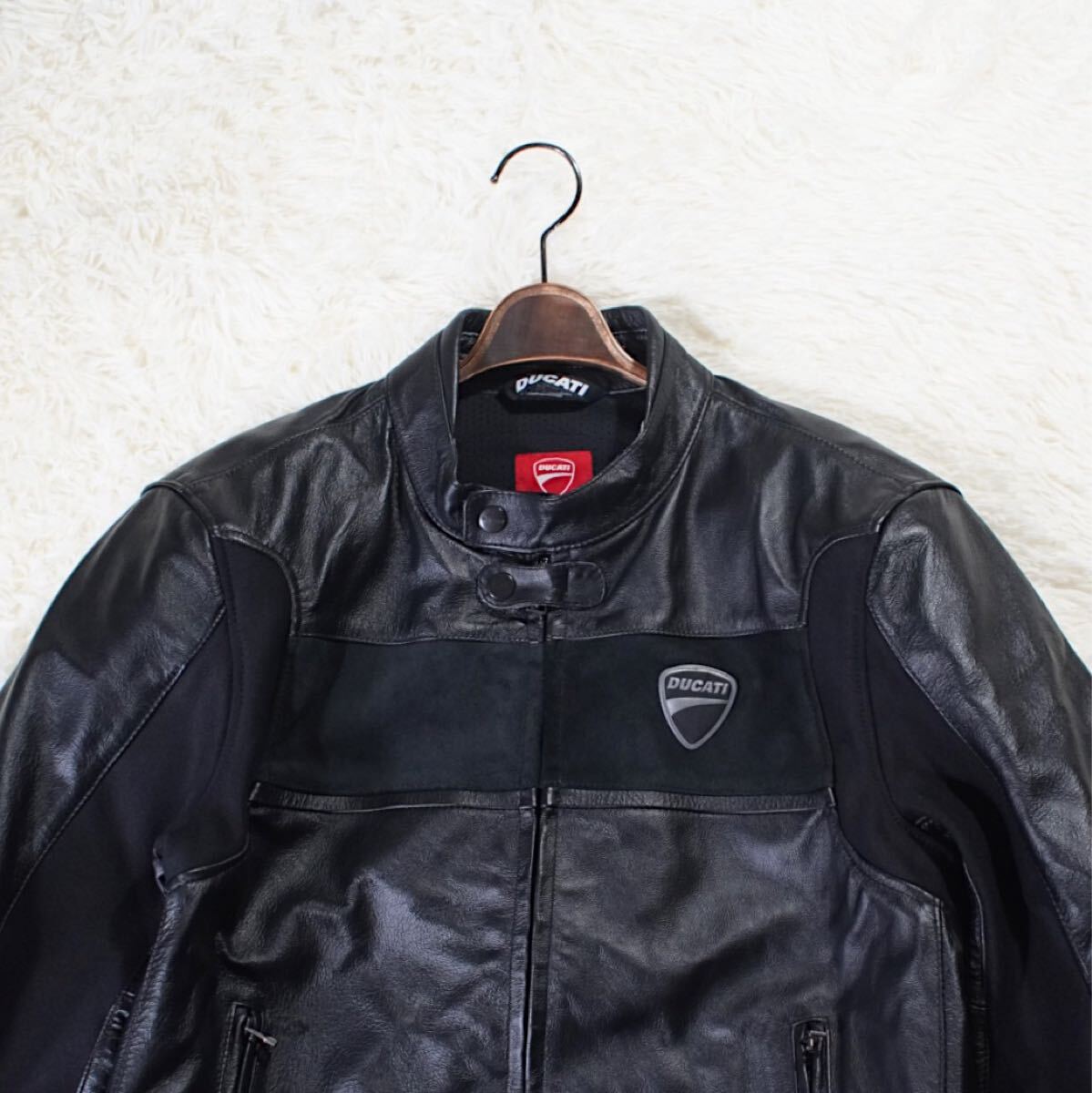 即決 希少 大きいサイズ《DUCATI by DAINESE》バイクジャケット(54) 黒