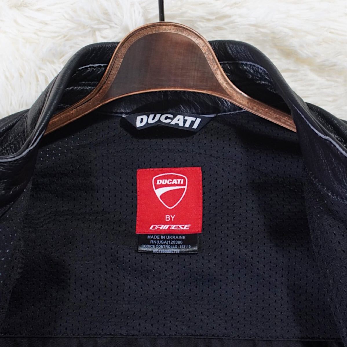 即決 希少 大きいサイズ《DUCATI by DAINESE》バイクジャケット(54) 黒