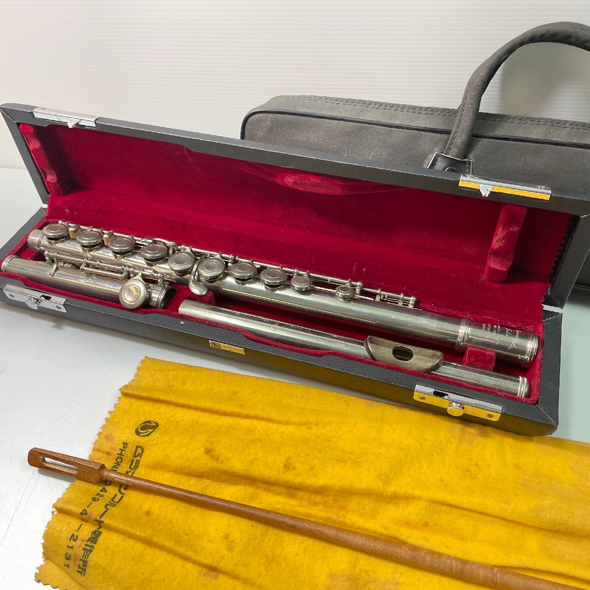 m002L E3(80) 1円～ フルート 管楽器 楽器 Muramatsu ムラマツ 吹奏楽 Flute 現状 中古 ハードケース有_1